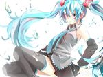  air_bubble aqua_eyes aqua_neckwear bangs blue_hair blush breath bubble bubble_blowing expressionless hatsune_miku long_hair necktie simple_background thighhighs tsurime twintails underwater vocaloid water_drop wet wet_clothes white_background 