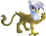  alpha_channel avian beak claws feathers female feral friendship_is_magic gilda_(mlp) gryphon kittehkatbar my_little_pony plain_background solo transparent_background wings yellow_eyes 