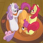  amber_eyes apple_bloom_(mlp) banshee42ru blush carpet cub cutie_mark_crusaders_(mlp) equine female feral friendship_is_magic green_eyes group group_sex hair horn horse lesbian looking_at_viewer looking_back mammal my_little_pony pegasus pony presenting purple_eyes purple_hair raised_tail red_hair scootaloo_(mlp) sex sharpy sweetie_belle_(mlp) threesome tongue tongue_out two_tone_hair unicorn wings young 