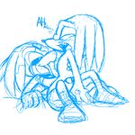  anthro echidna eyes_closed gay knuckles_the_echidna male open_mouth oral orgasm penis sega sex sonic_(series) 
