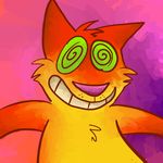  cartoonfanatic cat feline grin male mammal silly solo swirly_eyes 