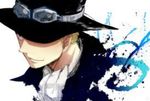  1boy cravat goggles hat hat_over_one_eye lowres male male_focus one_piece sabo_(one_piece) solo top_hat 