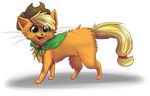 alpha_channel applejack_(mlp) cat cute feline female feral friendship_is_magic hi_res mammal my_little_pony rizusaur solo 