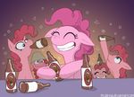  alcohol beer beverage blue_eyes bottle claire_lamouf drunk equine eyes_closed female feral friendship_is_magic fur grin group hair horse intoxicated lampshade mammal my_little_pony pedantia pink_fur pink_hair pinkie_pie_(mlp) pony smile 