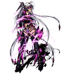  armor dark_skin electricity grey_hair looking_back ngirln4 solo t-elos xenosaga xenosaga_episode_iii 