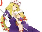  age_difference bad_id bad_pixiv_id blonde_hair blush bow breasts child dress dual_persona elbow_gloves gloves hair_bow hat hat_ribbon medium_breasts multiple_girls parasol purple_eyes ribbon smile sutenuko time_paradox touhou umbrella white_gloves yakumo_yukari 