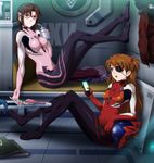  :o blue_eyes bodysuit brown_hair cellphone collarbone covered_navel drinking_straw evangelion:_3.0_you_can_(not)_redo eyepatch glasses hair_ornament hair_over_breasts long_hair looking_at_another makinami_mari_illustrious microwave multiple_girls neon_genesis_evangelion open_mouth phone pink_bodysuit plugsuit rebuild_of_evangelion shian_(my_lonly_life.) shikinami_asuka_langley sitting souryuu_asuka_langley table 