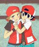  black_hair brown_hair dual_persona pokemon pokemon_(game) pokemon_frlg pokemon_rgby red_(pokemon) red_(pokemon)_(classic) red_(pokemon)_(remake) 