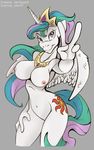  anthro anthrofied breasts cutie_mark equine female friendship_is_magic hair horn horse jobo37 long_hair looking_at_viewer mammal my_little_pony pony princess princess_celestia_(mlp) royalty winged_unicorn wings 