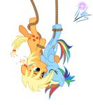  alpha_channel applejack_(mlp) cutie_mark duo equine female feral freckles friendship_is_magic hi_res horse kissing lesbian mammal my_little_pony nightmaremoons pegasus pony rainbow_dash_(mlp) rope wings 