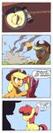  apple_bloom_(mlp) applejack_(mlp) blonde_hair bomb comic cowboy_hat cub cutie_mark death dialog dialogue duo english_text equine explosion female feral friendship_is_magic fur green_eyes hair hat horse karzahnii mammal my_little_pony orange_fur outside pony red_hair ribbons sibling siblings sisters sky text yellow_fur young 