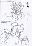  anime araki_shingo armor character_design character_sheet gemini_kanon helmet himeno_michi mask production saint_seiya settei sketch 