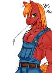  anthrofied ayuuu0908 big_macintosh_(mlp) equine friendship_is_magic horse male mammal my_little_pony solo work_pants 