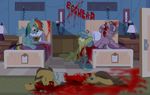  bed blood book corpse cutie_mark dead death doctor doctor_stable_(mlp) equine eyewear female feral friendship_is_magic glasses gore grotesque_death group horn horse hospital intestines mammal medical mutilation my_little_pony nurse patient pegasus pony rainbow_dash_(mlp) reading unicorn wings 