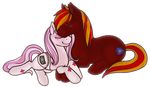  cutie_mark duo equine eyes_closed female feral fleabitten friendship_is_magic hair horn horse male mammal multi-colored_hair my_little_pony pink_hair pony sluttyhooves sunset_runner unicorn 