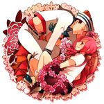  1girl black_hair braid dixie_cup_hat fuyukoh hair_bobbles hair_ornament hat higashikata_jousuke_(jojolion) hirose_yasuho jojo_no_kimyou_na_bouken jojolion military_hat pink_hair sailor_hat skirt 