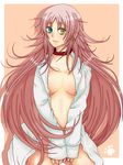  breasts female heterochromia highres k_(anime) large_breasts long_hair neko_(k) pink_hair 