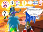  beach bikini classic_sonic cleverderpy crossover equine friendship_is_magic hedgehog horse mature modern_sonic my_little_pony nude pony porny_paradise rainbow_dash_(mlp) sea seaside sega skimpy sonic_(series) sonic_generations sonic_the_hedgehog sunset trunks undressing water 