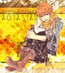  bad_id bad_pixiv_id bird blue_eyes happy_birthday male_focus orange_hair sengoku_kiyosumi shiro_(reptil) solo tennis_no_ouji-sama 