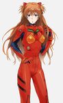  :o bad_id bad_pixiv_id blue_eyes bodysuit grey_background hndao long_hair neon_genesis_evangelion orange_hair plugsuit shikinami_asuka_langley simple_background souryuu_asuka_langley 