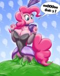  2012 anthro anthrofied balloons big_breasts blue_eyes breasts cleavage clothed clothing equine feather female friendship_is_magic fur gak goo hair horse mammal my_little_pony pink_fur pink_hair pinkie_pie_(mlp) pony solo text toughset 