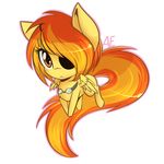  brown_eyes chibi equine eye_patch eyewear female feral flying friendship_is_magic goggles hair horse mammal my_little_pony pegasus plain_background pony solo spitfire_(mlp) spittfire two_tone_hair white_background wings wonderbolts_(mlp) 