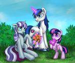  &lt;3 blue_eyes blue_hair brother_and_sister card cub cutie_mark equine female feral flower friendship_is_magic fur glowing grass grey_fur group hair hi_res holidays horn horse levitation magic male mammal mother mother's_day mother_and_daughter mother_and_son ms_sparkle multi-colored_hair my_little_pony nyarmarr outside parent pony purple_eyes purple_fur shining_armor shining_armor_(mlp) sibling son sparkles twilight_sparkle_(mlp) twilight_velvet_(mlp) two_tone_hair unicorn white_fur young 