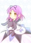  :x bad_id bad_pixiv_id bow doll_hug dress eiyuu_densetsu frown hair_bow highres makosuke purple_hair renne short_hair solo sora_no_kiseki stuffed_animal stuffed_bunny stuffed_toy white_background yellow_eyes 