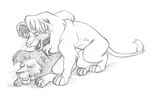  anal_penetration black_and_white chris_mckinley disney erection eye_contact eyes_closed feline feral gay kovu lion lying male mammal mckinley monochrome nude on_front open_mouth penetration penis plain_background sex simba sketch the_lion_king white_background 