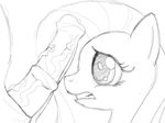  animal_genitalia black_and_white duo equine erection female feral flareponyta fluttershy_(mlp) friendship_is_magic hair horse horsecock male mammal monochrome my_little_pony penis plain_background pony sketch white_background 