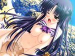  amatsu_misora_ni! breasts censored cowgirl_position cum cum_in_pussy cum_inside girl_on_top nipples purple_eyes sex shintaro shintarou straddle straddling tobari_chisa vaginal 