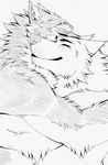  biceps black_nose canine cute eyes_closed fur gay greyscale hug love male mammal monochrome muscles orion orion_(aluminemsiren) romantic sketch wolf 