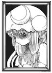  bad_id bad_pixiv_id book face frame greyscale hamahara_yoshio hat long_hair monochrome patchouli_knowledge portrait shaded_face solo staring touhou 