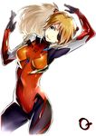  :p blue_eyes bodysuit contrapposto covered_navel evangelion:_3.0_you_can_(not)_redo eyepatch hair_ornament long_hair neon_genesis_evangelion plugsuit pose rebuild_of_evangelion shikinami_asuka_langley shiny solo souryuu_asuka_langley standing tongue tongue_out twinpoo white_background 