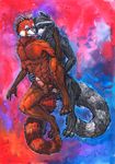  anal anthro balls biceps duo erection fur gay kirsch love male mammal muscles nipples nude pecs penetration penis pose raccoon red_panda traditional traditional_media 