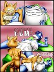  anthro back back_turned bed bent_legs bent_over bloated_belly blue_fur blue_hair breasts butt canine clenched_teeth comic cum cum_on_stomach da_goddamn_batguy duo english_text eyes_closed female fox fox_mccloud front fur green_eyes hair happy inflation krystal lying male mammal muscles nintendo nipples nude on_front open_mouth orange_fur overweight pecs penetration pink_nipples pussy sex simple_background smile spread_legs spreading ssjshadowx standing star_fox straight teeth text tongue vaginal vaginal_penetration video_games white_fur 
