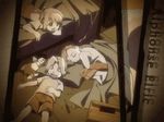  1girl 2boys alphonse_elric animated animated_gif blonde_hair brother brothers child den_(fma) dog edward_elric fullmetal_alchemist lowres multiple_boys puppy screwdriver short_hair siblings sleeping square_enix toolbox winry_rockbell wrench young younger 