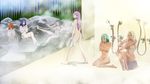  bath blue_hair blush dark_skin fuu fuu_(naruto) green_hair highres hpt_spring kakuyoku_fubuki konan mabui_(naruto) multicolor_hair multicolored_hair naked naruto naruto_shippuuden nude onsen orange_hair pain_(chikushoudou) pain_(naruto) pakura pakura_(naruto) percings steam stiky_finkaz 