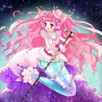  bermuda_triangle cardfight!!_vanguard dress fins frilled_dress frills frilly_dress gloves mermaid microphone microphone_stand monster_girl pink_dress pink_eyes pink_hair scales snow_white_of_the_corals_claire 