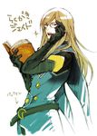  1boy blonde_hair book cool glasses jade_curtiss long_hair lowres male male_focus reading simple_background smart solo tales_of_(series) tales_of_the_abyss 