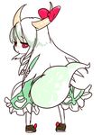  animated animated_gif as chibi ex-keine horns kamishirasawa_keine long_hair lowres solo sweatdrop tail tail_wagging touhou 