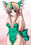  bad_id bad_pixiv_id blonde_hair breasts cleavage heart kojirou_(sion) long_hair low-tied_long_hair medium_breasts riesz seiken_densetsu seiken_densetsu_3 solo 