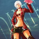  bad_id bad_pixiv_id breasts dante_(devil_may_cry) devil_may_cry devil_may_cry_3 genderswap genderswap_(mtf) irachi large_breasts lowres panties short_shorts shorts solo trench_coat underboob underwear 