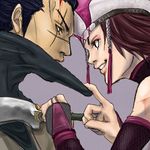  1girl blood hattori_hanzo henyo kunoichi_(sengoku_musou) lowres scar sengoku_musou 