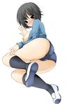  1girl blush breasts cameltoe character_request leg_wear short_hair sideboob yajima_index 