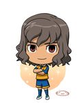  brown_eyes brown_hair chibi full_body inazuma_eleven_(series) inazuma_eleven_go lowres male_focus mizuhara_aki open_mouth raimon raimon_soccer_uniform shindou_takuto smile soccer_uniform solo sportswear white_background 