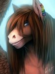  equine eyes horse invalid_tag male mammal mane mouth nose pegasus piercing portrait quirachen rainbow smile solo valmir wings 