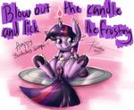  anus english_text equine female feral friendship_is_magic hair hooves horn horse looking_at_viewer mammal multi-colored_hair my_little_pony peanutbtter pony presenting purple_eyes pussy solo text twilight_sparkle_(mlp) unicorn 