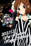  :&lt; bad_id bad_pixiv_id beamed_eighth_notes black_hair blush brown_eyes brown_hair character_name chibi dated don't_say_&quot;lazy&quot; dress eighth_note fingerless_gloves floating gloves hair_ornament happy_birthday heart highres hirasawa_yui k-on! multiple_girls musical_note nakano_azusa official_style pantyhose quarter_note ragho_no_erika striped striped_legwear treble_clef twintails vertical-striped_legwear vertical_stripes 
