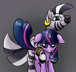  duo ear_piercing equine female feral friendship_is_magic green_eyes hair horn horse looking_at_viewer mammal multi-colored_hair my_little_pony piercing pony purple_eyes purple_hair ragingsemi twilight_sparkle_(mlp) unicorn zebra zecora_(mlp) 